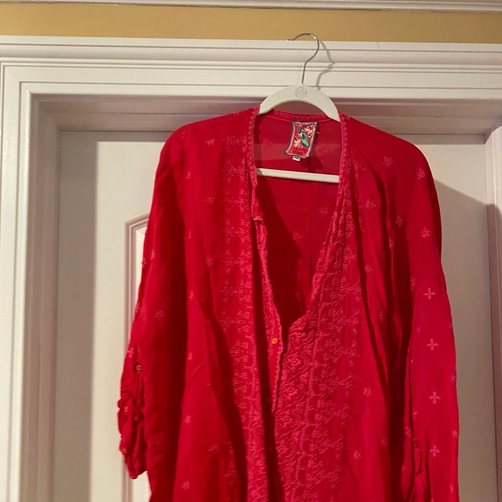 Red Johnny Was blouse